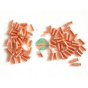 Copper Plated Steel Flanged Drawn Arc Stud Welder Pins With Imperial Thread Or Metric Thread 0.625"