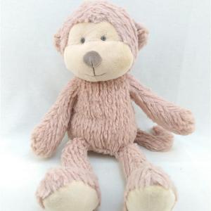 Customized Embroidery Logo Super Soft Plush Toy Cute Kids Stuffed Monkey Toy
