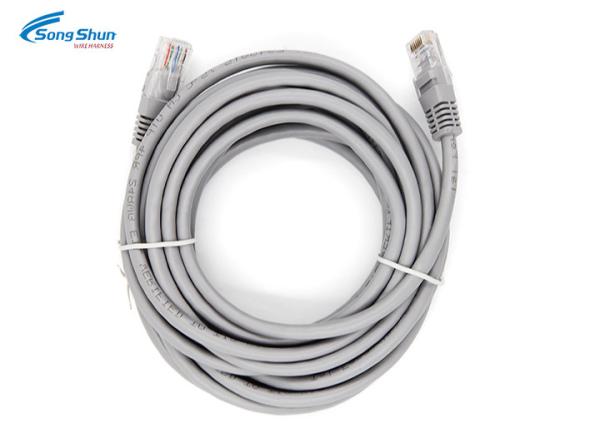 Grey Network Patch Cord RJ45 26AWG UTP Cat 5 For Router Computer Custom Length