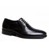 Goodyear Mens Black Leather Brogues , Carved Handmade Men Business Casual Shoes