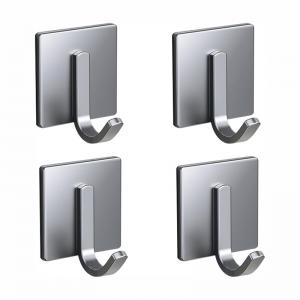 Stable and Durable Adhesive Hooks Stainless Steel Wall Hooks Stick on Hooks