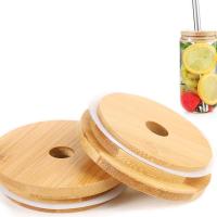 China Bamboo Wooden Lids Air Tight Lids For Storage Jar Perfume Candle Bottle Home Kitchen on sale