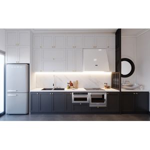 China Cabinet Door With Customized Style Modular Particle Board Kitchen Cabinet wholesale