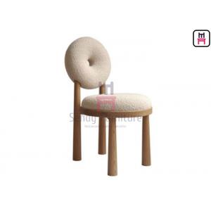China Hollowed-Out Round Back White Velvet Upholstered Restaurant Chair supplier