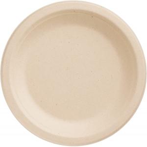 China Plant Fiber Material Kraft Paper Plate Round Shape For Dinnerware supplier