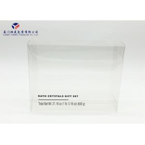 0.3mm PET Plastic Box For Packing Bath Gift Set Side Ends Open 21.5X5.5X17.6cm