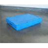Supermarket PE/PP Foldable Moving Tote Box with Hinge Lid and Strong Nestable Design