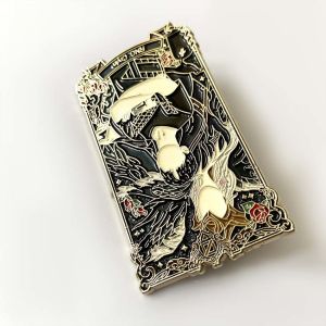 China Custom Lapel Pin With Chain Metal Badge Gold Spinning Design Cartoon Anime Soft Hard Enamel Pin Custom Lapel Pin wholesale