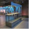 China T4 LED Wooden Exhibition Show Case Monomer Design Museum Display Cabinets wholesale