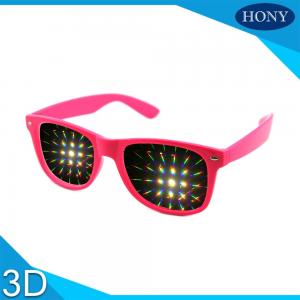 China Popular PC Plastic Frame 3D Fireworks Glasses For College Party supplier