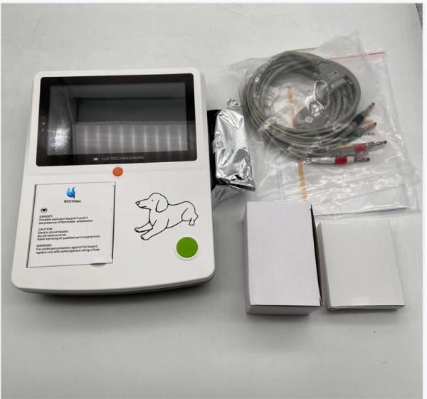 80mm Print Paper Compatible Veterinary 3-Channel ECG Machine With 7