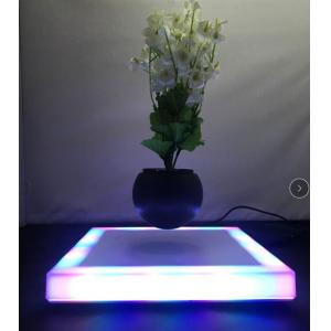 China 360 led light ceramic magnetic floating levitate bottom alir bonsai pot supplier