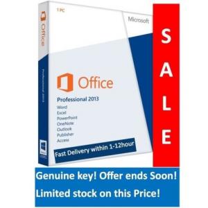 Microsoft Office 2013 Professional Software Pro plus retail pack + standard Genuine License