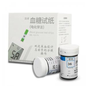 White Electronic Blood Sugar Tester And Strips 0.4μL No Code