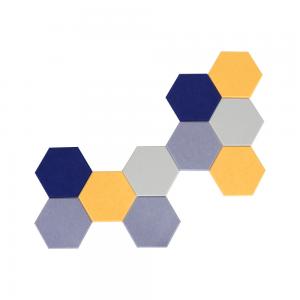 Soundproof PET Acoustic Panels Hexagon Polyester 3mm 25mm