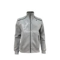 China Spring Autumn Man' s Full Zip Hoodie Jacket Hoodie Sweatshirt Grey on sale