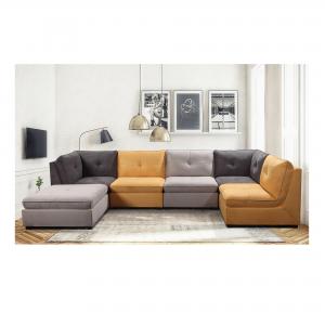L Shape Modern Modular Sectional Sofa Anti Fading Multicolor