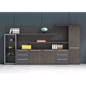 Beautiful Gray Office Cabinets Wood , Boss Office Furniture Various Shapes Available