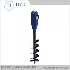 Excavator mounted attachment hydraulic earth auger drill