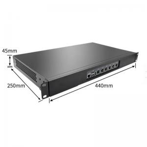 China 1U Rackmount Firewall PC Quad Cores N5105 6 I225 2500M NIC Soft Router Support PFsense supplier