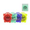 Simple clean design single color available safety plastic material for desktop alarm clock