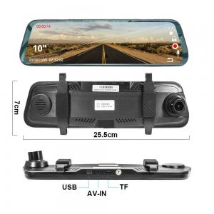 China 1080P 1O Inch Stream Media Dual Lens Car Video Dash Camera supplier