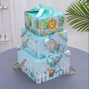 China Baby Cloths Set Packaging Paper Gift Box thicken Cardboard Gift Packaging Boxes cartoon supplier