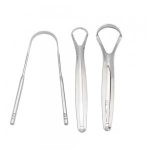 China Medical Grade Stainless Steel Tongue Scrapers Cleaner With Travel Case OEM ODM supplier
