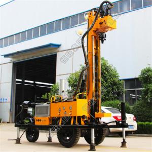 Tyre Based 380V Water Well Drilling Rig With Diesel Engine Drlling Depth 230m Borehole