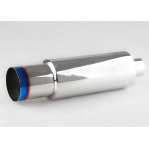 Titanium Burnt Tip 2.5" Inlet 4" Outlet Exhaust Pipe Muffler