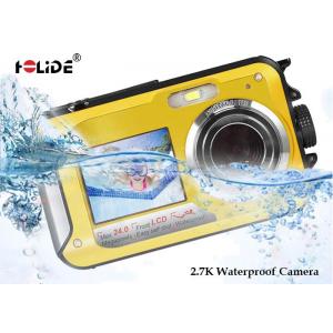 China Waterproof Dual Screen Underwater Digital Compact Camera  Rechargeable Li - Ion Battery supplier