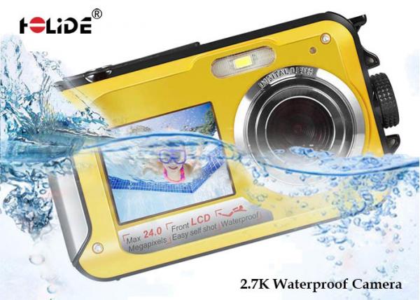 Waterproof Dual Screen Underwater Digital Compact Camera Rechargeable Li - Ion