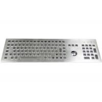 China Front Mounted Industrial Stainless Steel Keyboard With Mouse Touch Ball on sale
