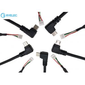 Right Angle Micro Usb Male Connector To Jst Gh 4 Pin 1.25mm Pitch Data Cable