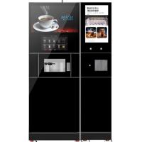 China Stainless Steel And Tempered Glass Floor Standing Coffee Machine With Ice Maker on sale