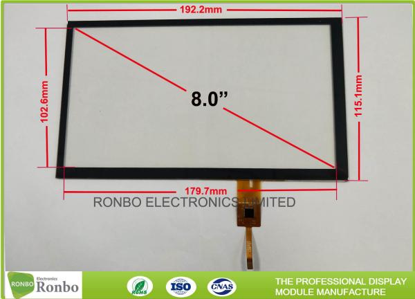 Touch Screen Projected Capacitive Touch Panel 8.0 Inch High Transmission