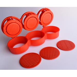 China Triple Burger Presses Small Kitchen Tools Mini Red For Three Meat Patties supplier