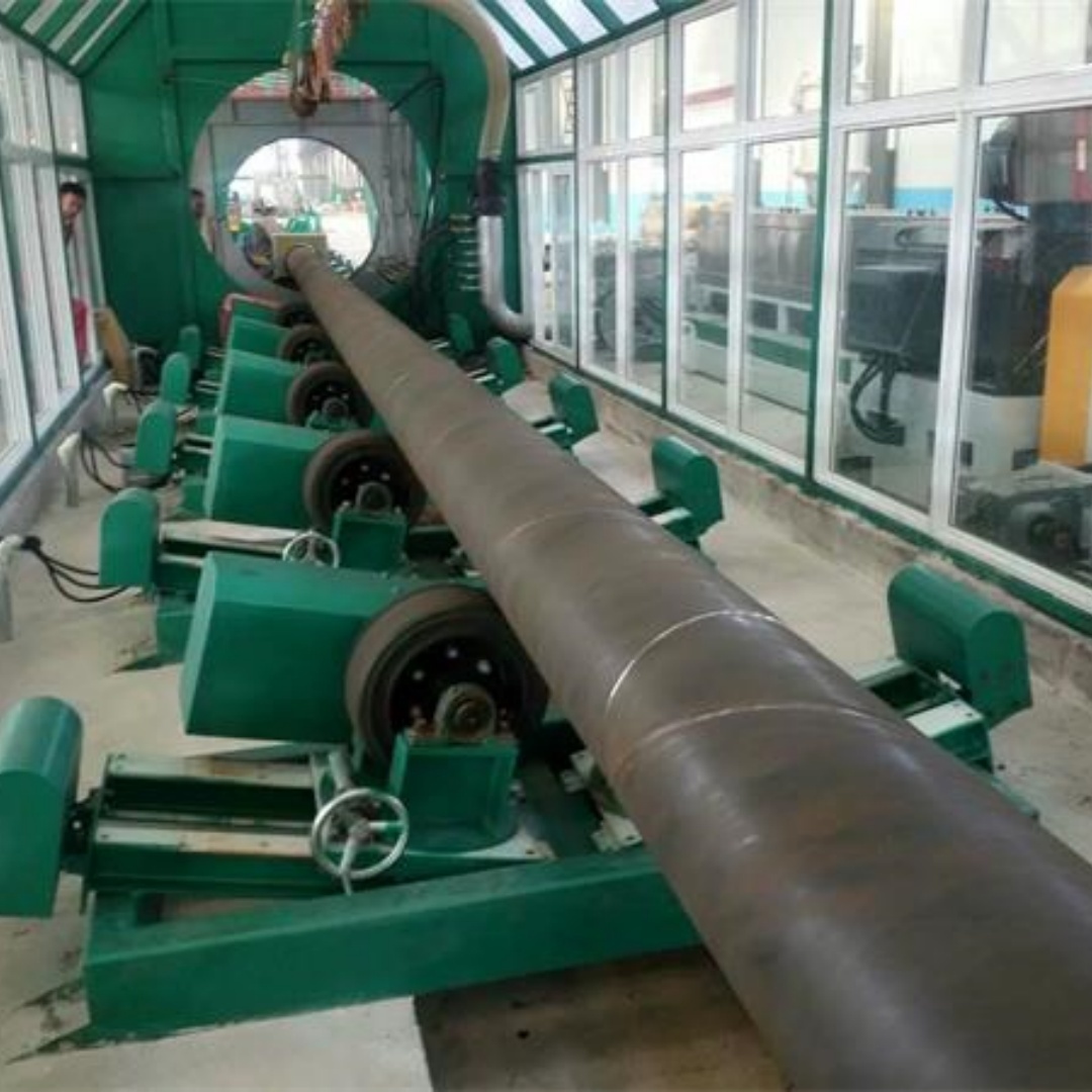 Dérocheur par projection pour tuyaux en acier et tuyaux revêtus et ligne de revêtement interne FBE