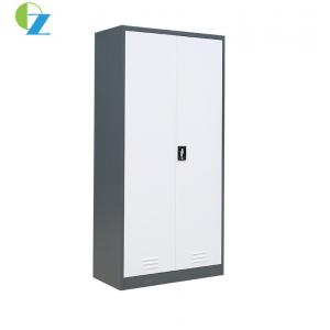 W900mm 2 Door Steel Cabinet Left Files Storage & Right Side Clothes Hanging