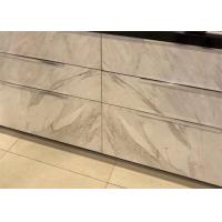 China 4mm Thickness Thin Marble Tile , Real Thin Stone Veneer For Drawer Decoration on sale