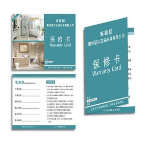 ODM Quality Assurance Card CMYK Pantone Color Customized Shape