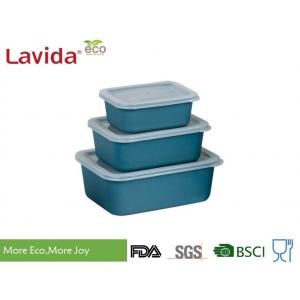 China Non - Fragile Bamboo Fiber Storage Box , Transparent Lid Food Grade Material Storage Boxes supplier