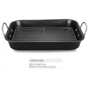LFGB,FDA Certification Classic Hard Anodized 16-Inch Roasting Pan with Nonstick V Rack