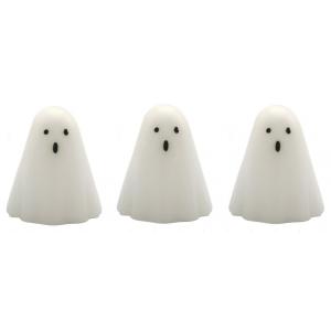 Wax Little Ghost Candle LED Light 3pk 1 On-Off 7.3*6.5*8.7cm 1CR2032 Battery