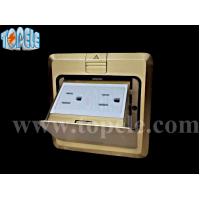China Square Panel Copper / Round Aluminum Aloy POP-up Type Floor Socket GFCI Receptacles OEM on sale
