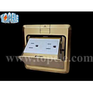 China Square Panel Copper / Round Aluminum Aloy POP-up Type Floor Socket GFCI Receptacles OEM supplier