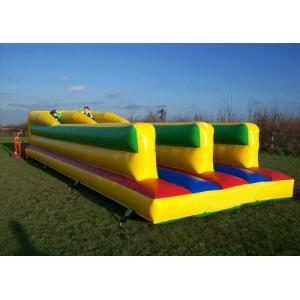 Challenging Bungee Run Playground Inflatable Sports Games With 2 Lane CE