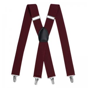 Trousers Mens Brown Leather Suspenders 118CM Braces Custom Printed Suspenders