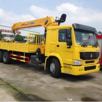 China Hitch Mounted Pickup Truck Mobile Boom Crane Sinotruk HOWO 6x4 10 Ton on sale