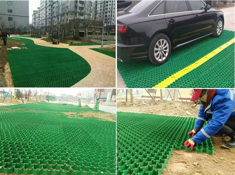 China Permeable Grass Pavers Grid Flat-Interlocked,HDPE Plastic Shed Base For Landscaping And Soil Reinforcement In Parking Lots,RV And Boat Storage Pads,Driveways (8 Pieces/22 Sq.Ft.) (Green) wholesale